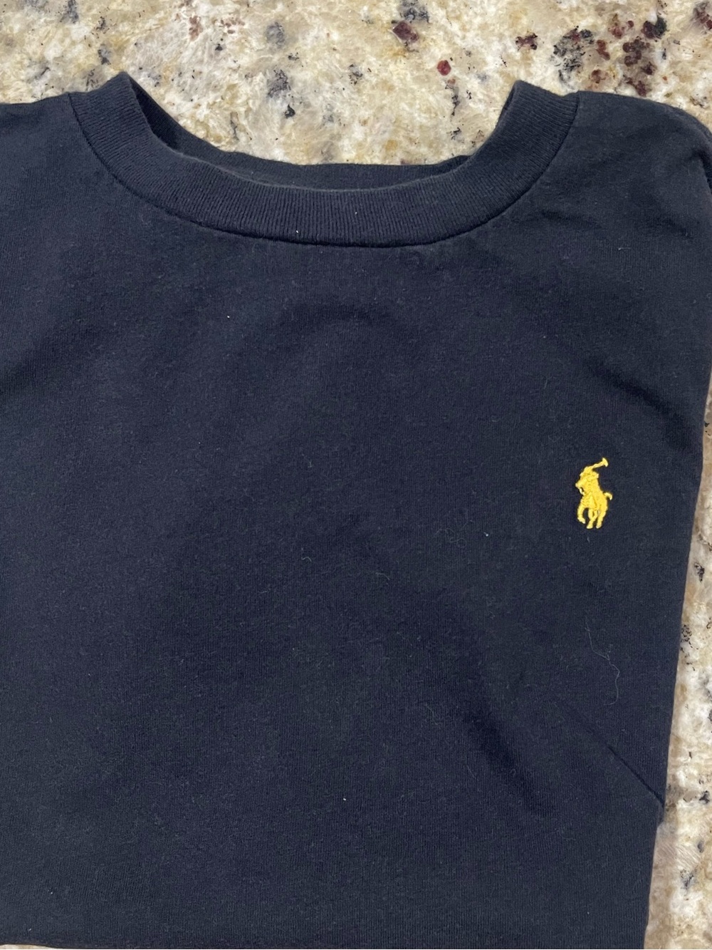 Ralph Lauren Navy Short Sleeve Tee with Yellow Pony